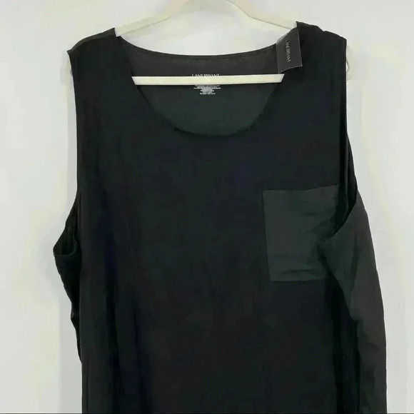 Lane Bryant Black Sleeveless Top W/Pocket Sz 26/28 - Picture 3 of 9